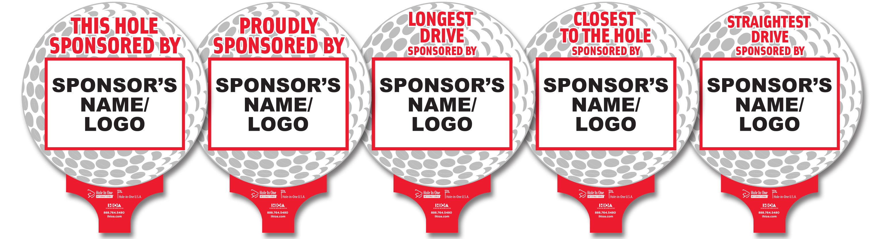 hole in one sponsor signs
