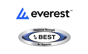 Everest Insurance Logo AM Best Rated A+ Superior.